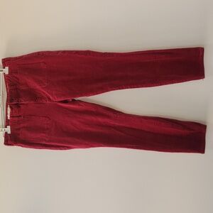 PILCRO by Anthropologie Size 32 Purple Burgundy Corduroy Flare Women Pants